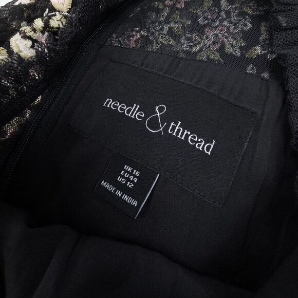 NEW Needle & Thread Victoria Ditsy VNeck Mini Dress Embroidered Whimsigoth Fairy - Picture 2 of 6